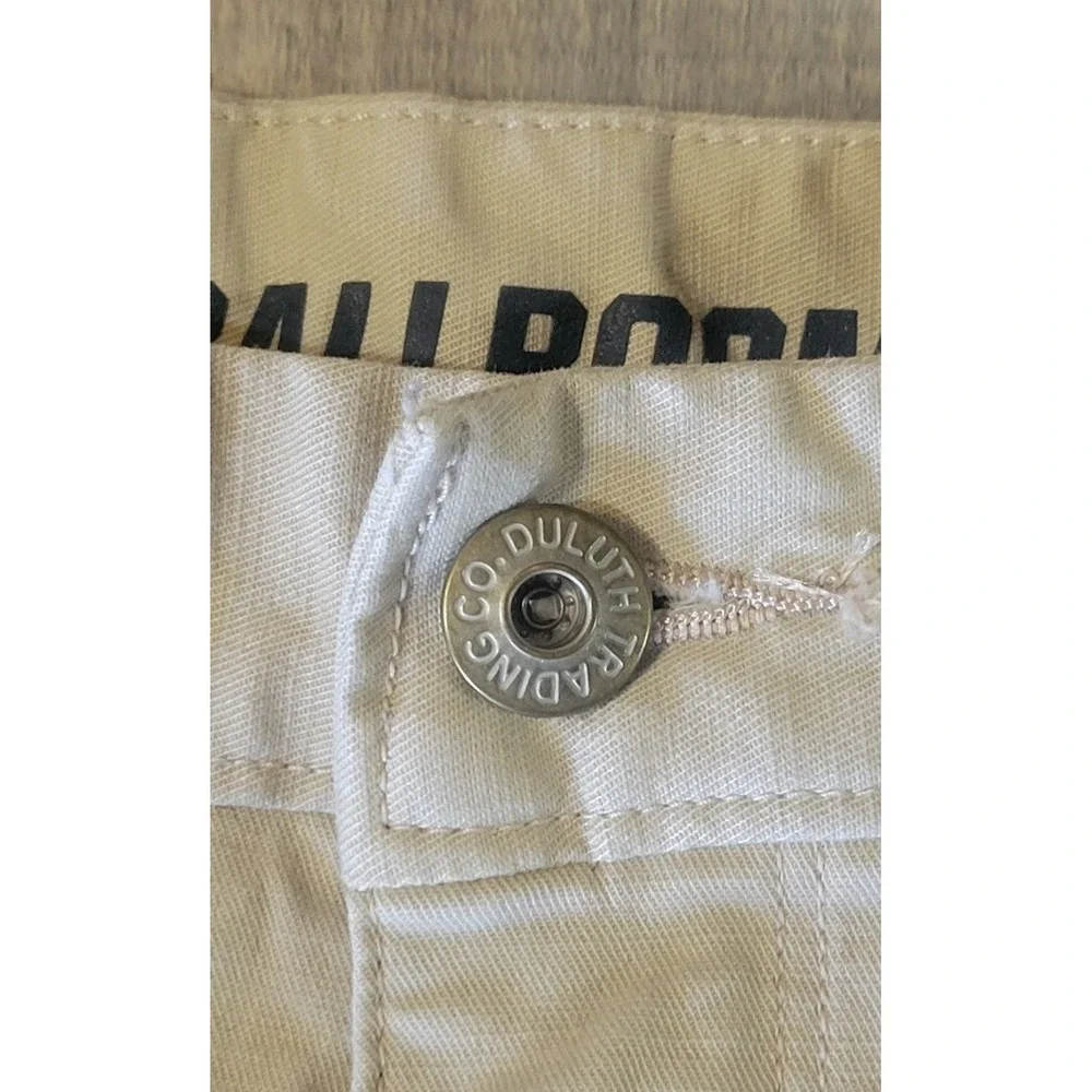 Duluth Trading Co Mens 36x30 Trim Fit Beige Flex Ballroom Khakis Chino Pants EUC